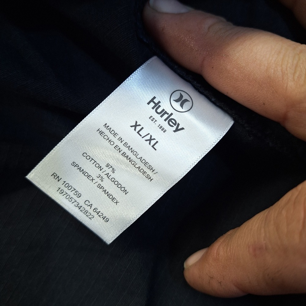 Hurley Mens Relaxed Fit Cargo Jogger Pants Black XL Stretch Ripstop 0980 - Picture 6 of 9